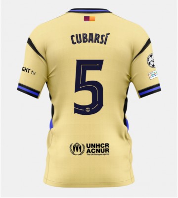 Lacne Muži Futbalové dres Barcelona Pau Cubarsi #5 2025-26 Krátky Rukáv - Preč